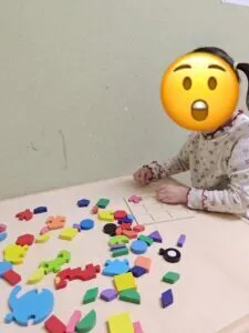KIDSBASE　さんかく/型はめパズルに挑戦しました🧩✨