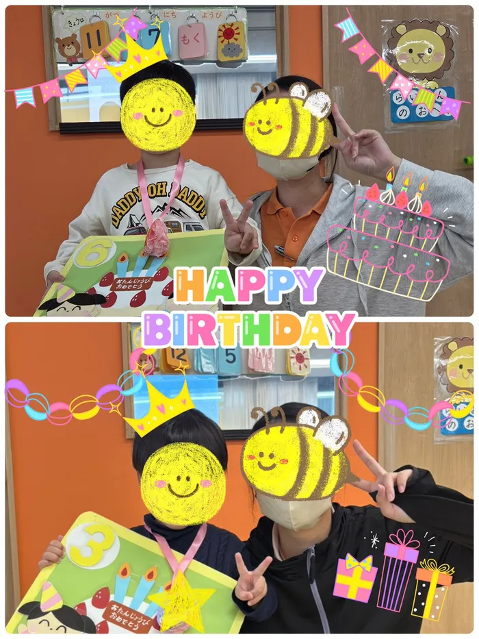 てらぴぁぽけっと　三郷駅前教室/教室の風景：🎉お誕生日おめでとう🎉
