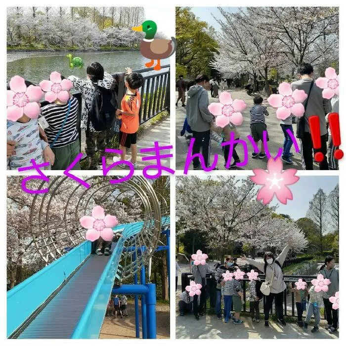 【遊びの中から社会性を育む】癒しの森Kids　はなてん/大阪城・桜・満開