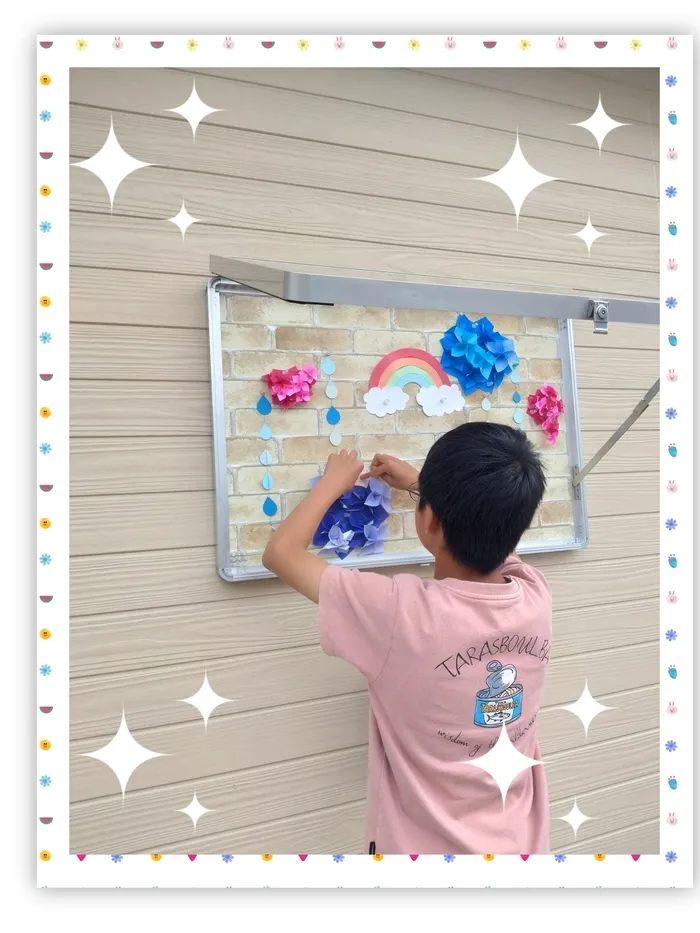 てならいこ/♪折り紙貼り♪
