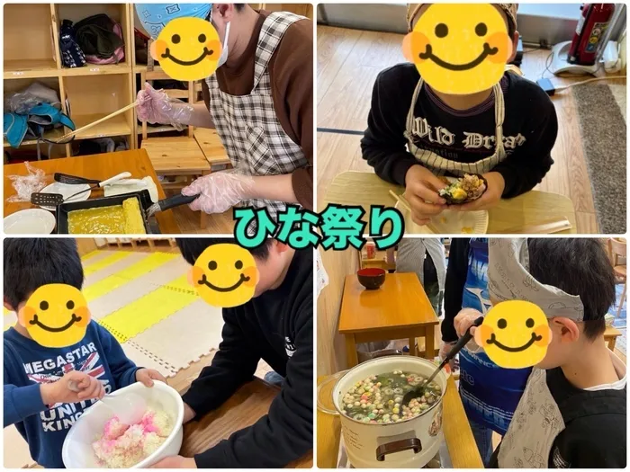 ブーフーウー2号館/手巻き寿司に挑戦♪美味しく作ろう🌀ひな祭り♪