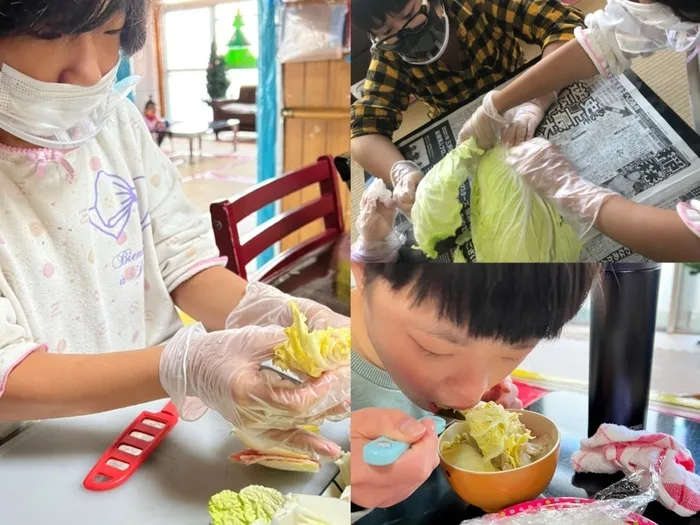 ライズ児童デイサービス楽音寺/白菜と豚肉のお鍋🍲