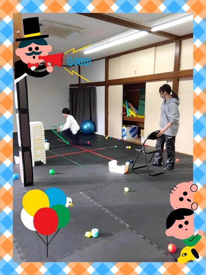 発達サポートIMEトレーニング奥州1号館/☆元気よく体を動かしています！☆