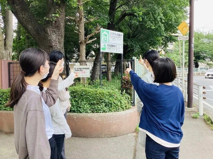 てらぴぁぽけっと　淵野辺駅前教室/避難場所の確認