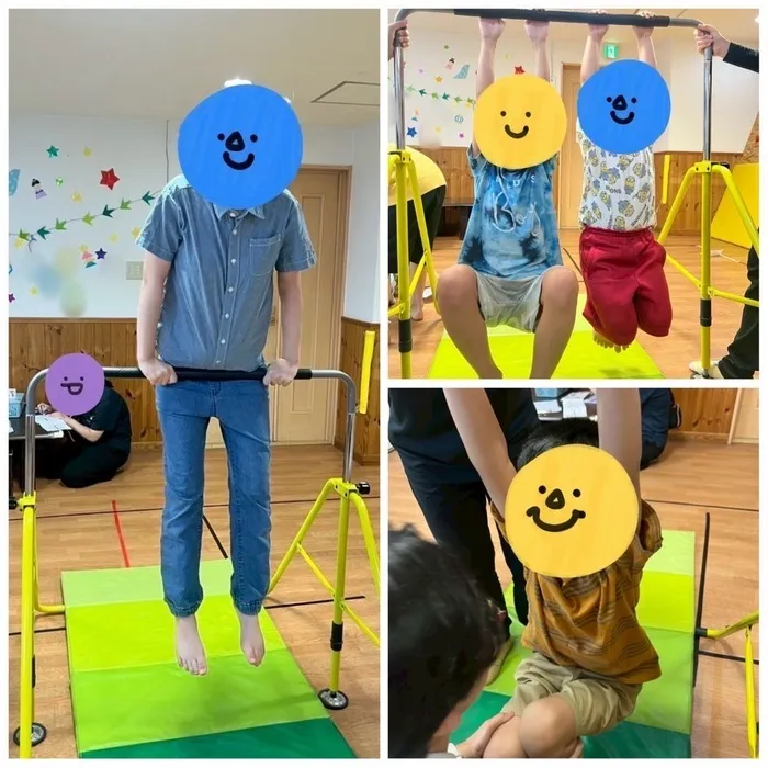 きりんのあくび　kids　ふせ/鉄棒に挑戦‼️