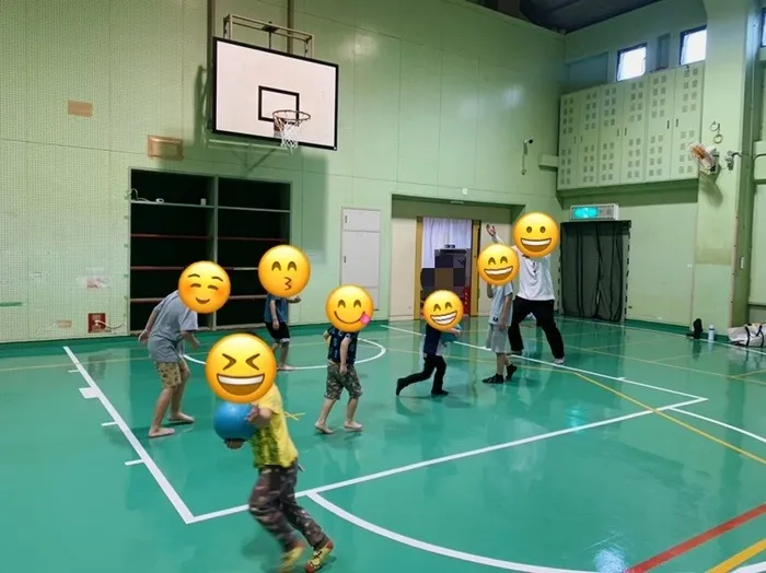 きりんのあくび　kids　ふせ/久しぶりの、体育館🏀