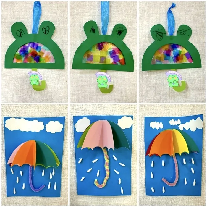 きりんのあくび　kids　ふせ/6月のアトリエ完成〜☔️🌧️🐸🌈