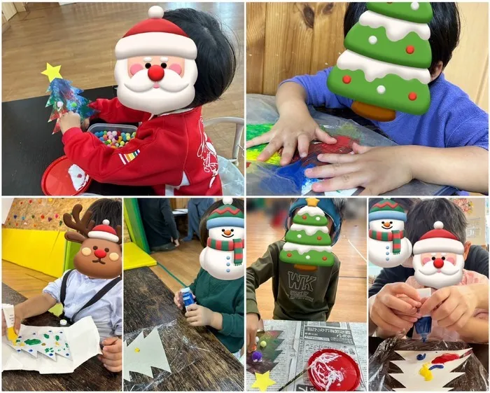 きりんのあくび　kids　ふせ/絵の具をまぜまぜ〜🎄🎨👋🏻