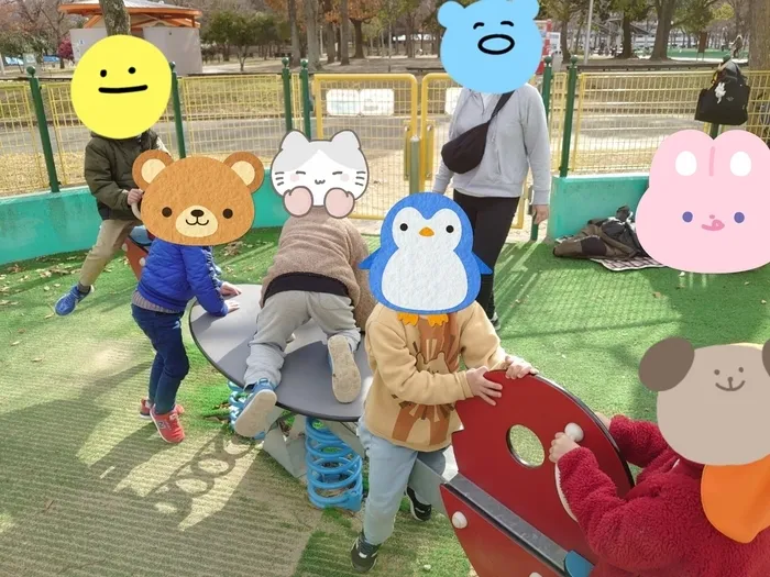 きりんのあくび　kids　ふせ/久宝寺緑地へ🌳