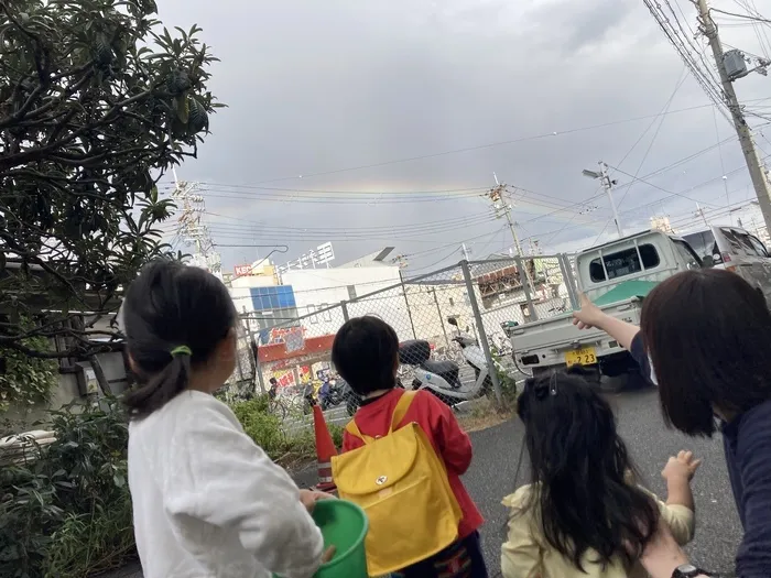 きりんのあくび　kids　ふせ/空にかかった虹🌈