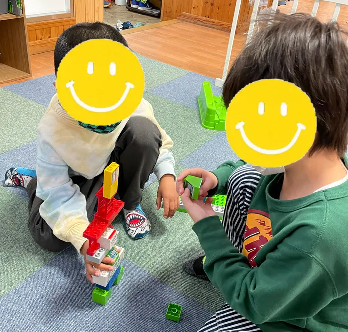 きりんのあくび　kids　ふせ/ブロック遊び🤖