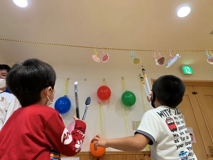 きりんのあくび　kids　ふせ/トングde味覚狩り🍎🍊