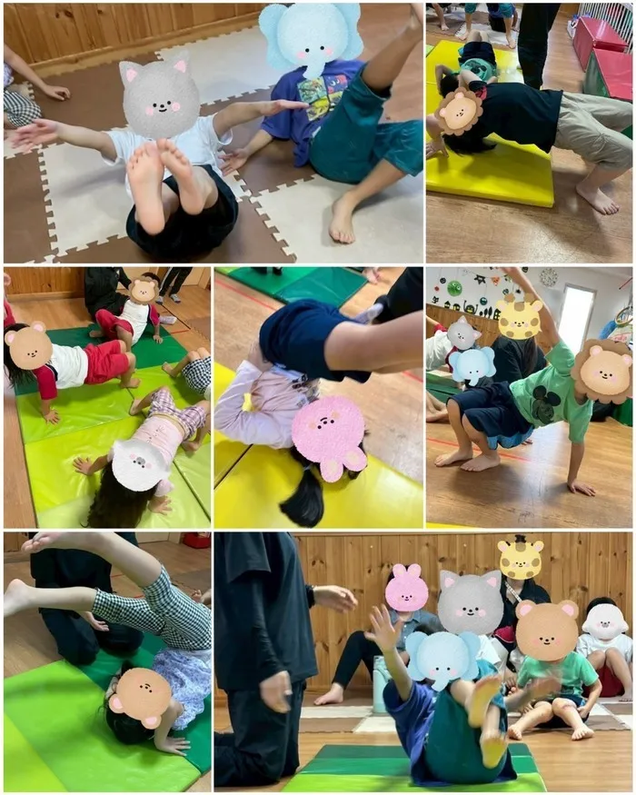 きりんのあくび　kids　ふせ/体をのばして〜🧘🏻‍♀️マット運動🤸🏻‍♀️⭐️