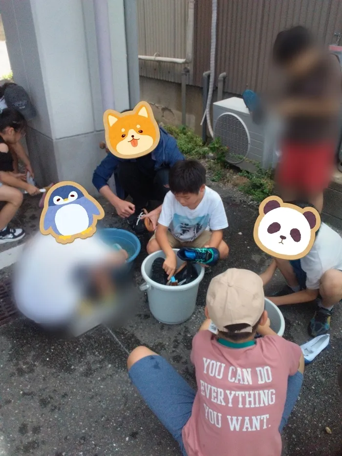 ちゃれんじくらぶ日の出教室/上靴を自分で洗おう！👟