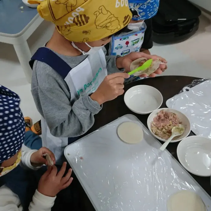 ここから/餃子を作りました！