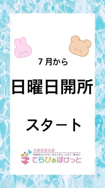 てらぴぁぽけっと東大宮教室/⭐️日曜日も開所します⭐️