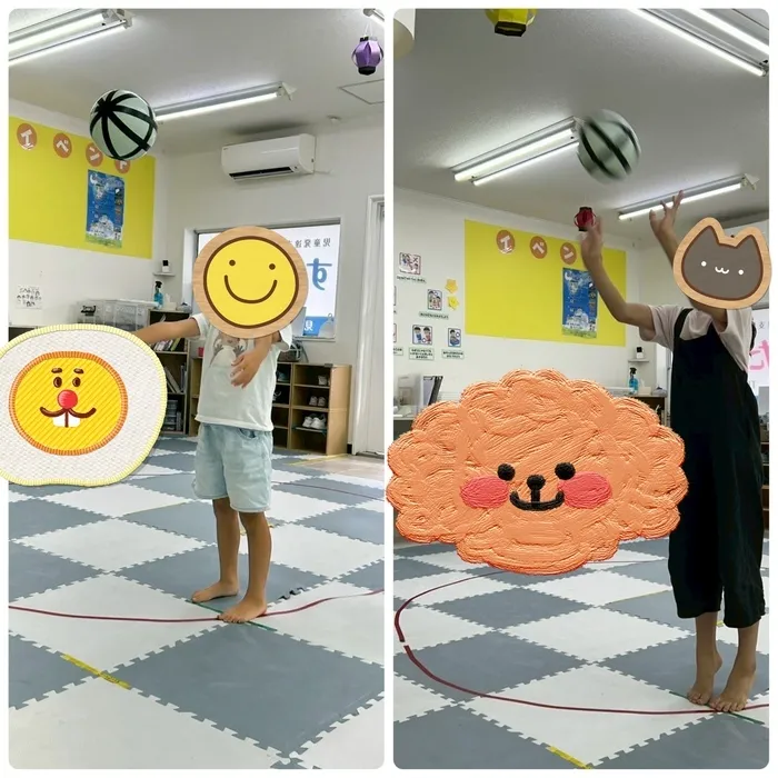 児童発達支援・放課後等デイサービスすたーりー/風船バスケットフリースロー対決🎈