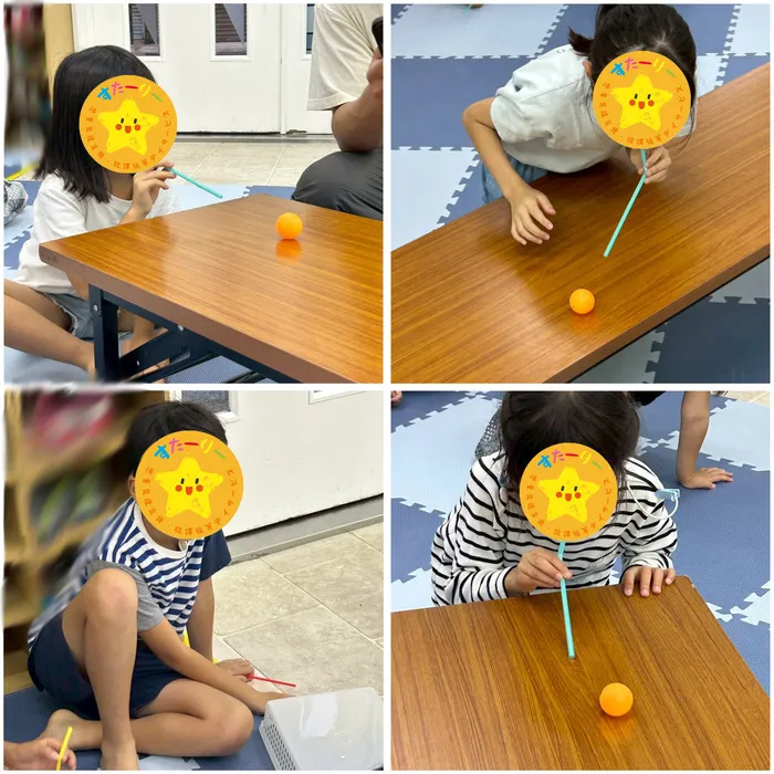 児童発達支援・放課後等デイサービスすたーりー/ストローホッケー🥳💫
