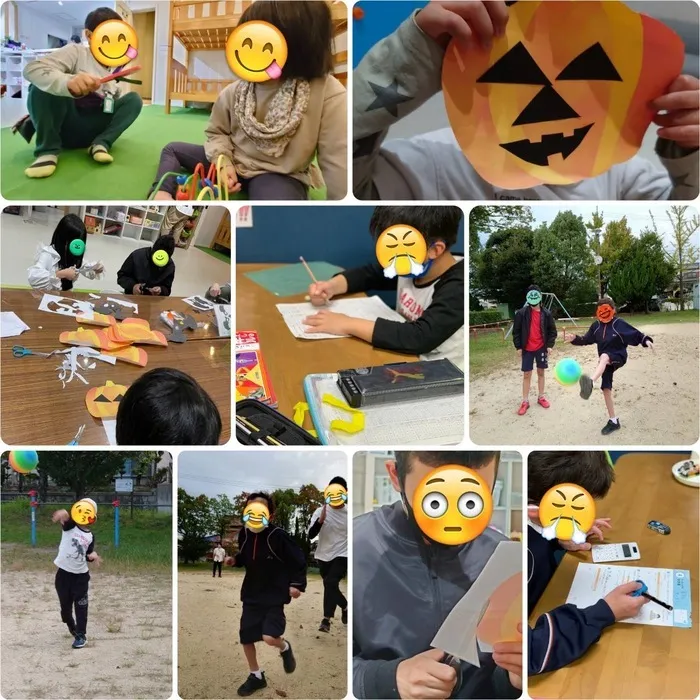 放課後等デイサービスFit's/10月12日　チームに分かれてハロウィン制作🎃＆公園運動🌳