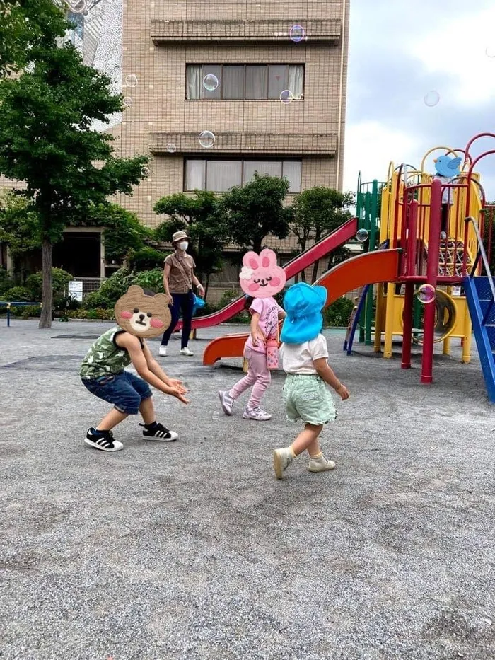 児童発達支援施設＊保育所等訪問事業＊療保園いろは/シャボン玉遊び