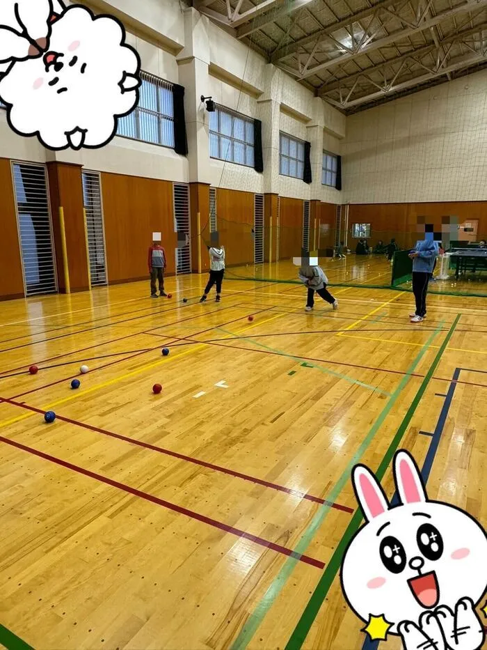 さくだいらキッズらぼ岩村田教室/体育館でスポーツ＠ボッチャ大会もう少し！