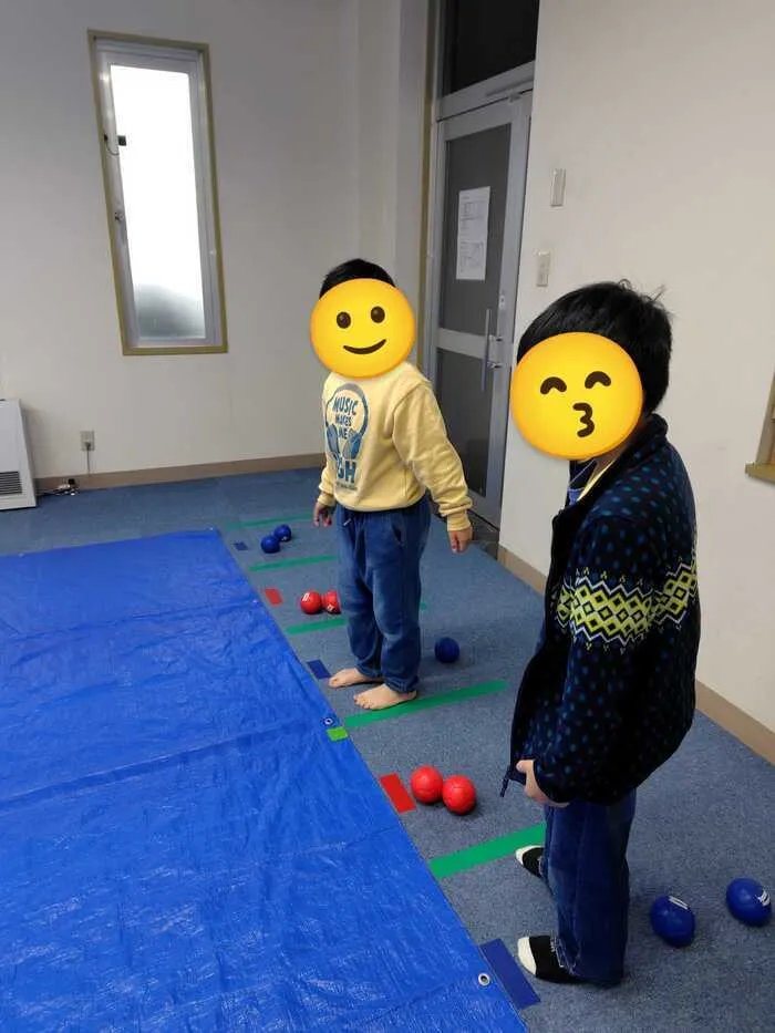 さくだいらキッズらぼ岩村田教室/『ナイスボッチャ‪ ‪🔵🔴(⑉>ᴗ<ﾉﾉﾞ』