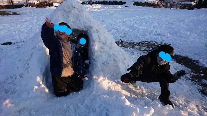 さくだいらキッズらぼ岩村田教室/雪、また積もったね！