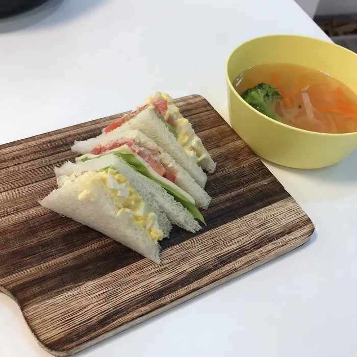 放課後等デイサービス　ぶるーむ千間台/サンドイッチ作り🥪