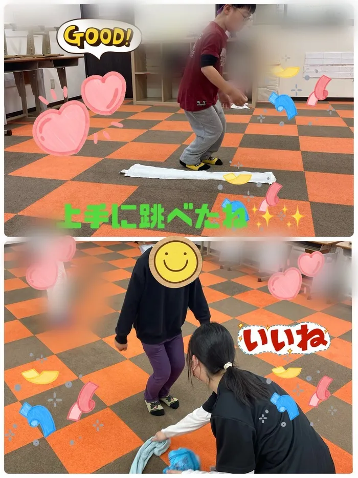 児童発達支援・放課後等デイサービス【HIYOKO SPORTS富沢教室】/タオルを使った運動💪✨