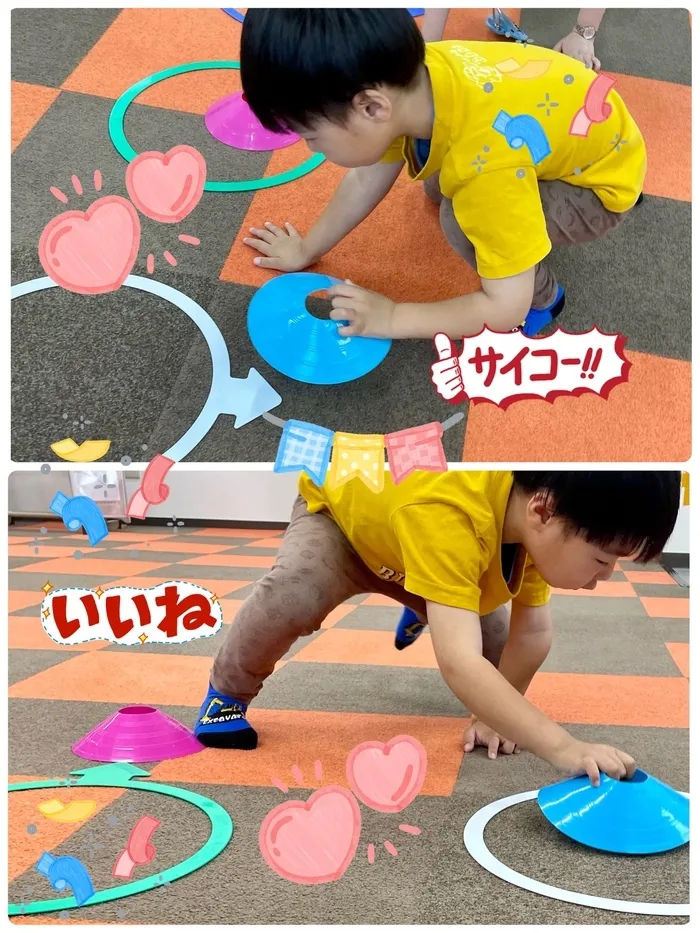 児童発達支援・放課後等デイサービス【HIYOKO SPORTS富沢教室】/コーンを使った運動✨✨