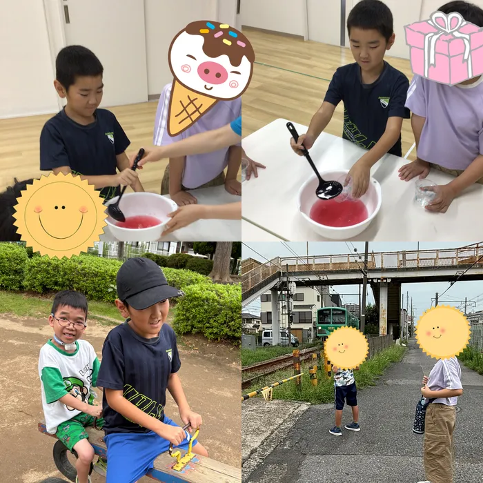 キッズフロンティアⅢ番館/ゼリー作り☆公園☆電車