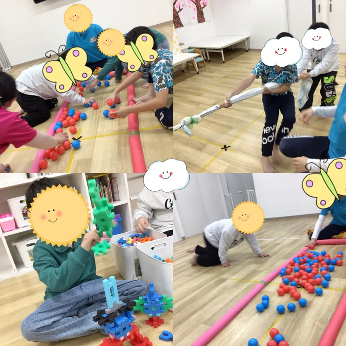 キッズフロンティアⅢ番館/綱引き🐒ボール取り合戦
