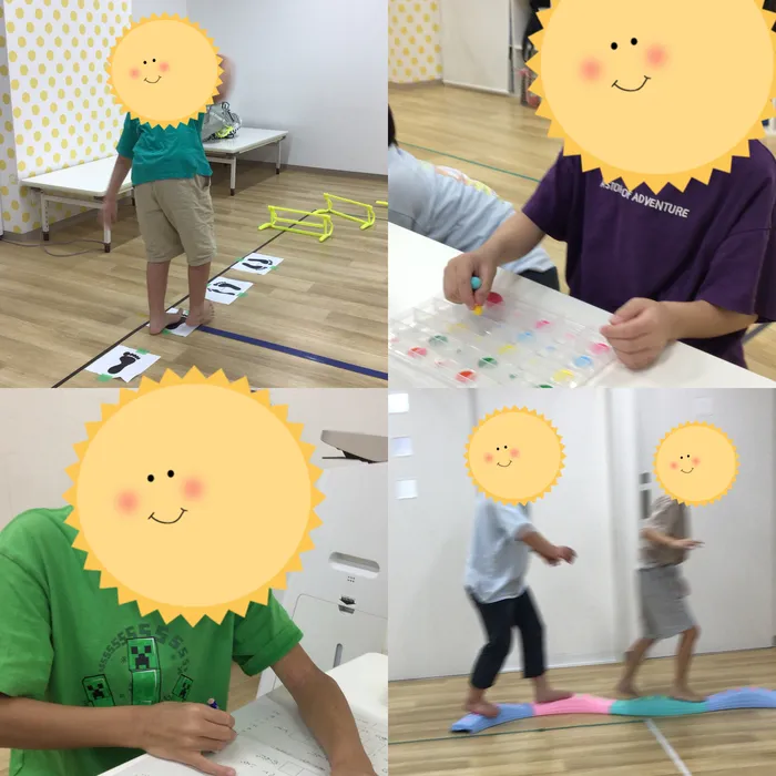 キッズフロンティアⅢ番館/サーキット☆指先の活動⭐︎矢印に合わせて動こう