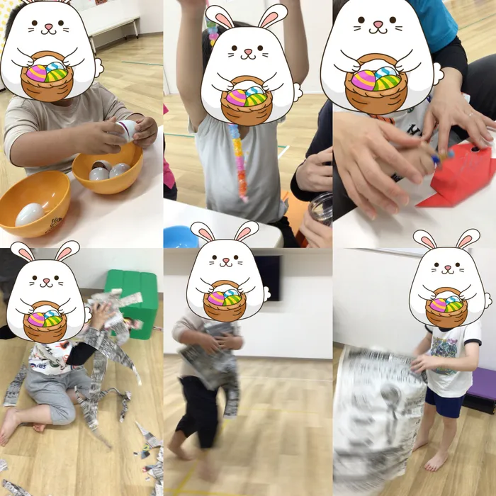 キッズフロンティアⅢ番館/新聞遊び☆指先の活動
