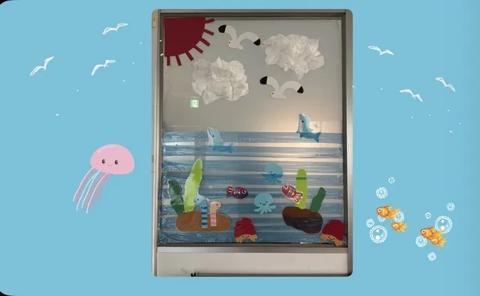 アイダージュニアさいたま中央教室/🪼夏の壁面🪼
