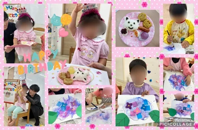 ヨリドコロ横浜東神奈川/あじさいのにじみ絵&お誕生日会