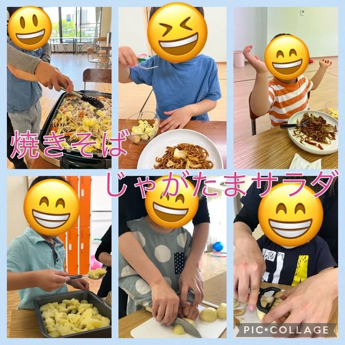 ちゃれんじ元今泉教室/焼きそば🏮　じゃがたまサラダ🥗