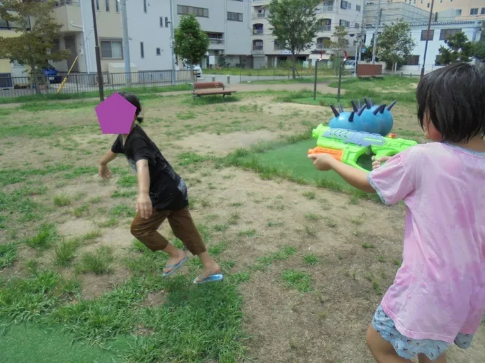 放課後等デイサービス　ウィズ長田・須磨/暑い夏の水遊び♪とっても楽しみました☺