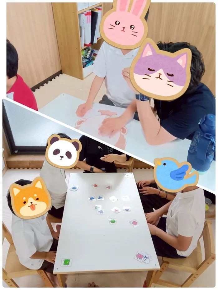 児童発達支援・放課後等デイサービス　いきるちから1/◯、△、⬜︎の中の表情はどんな顔？