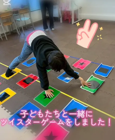 杜のつぐみ療育園 新田東園/ツイスターゲームをしました🌟