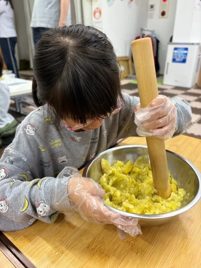 杜のつぐみ療育園 新田東園/スイートポテト作り🍠