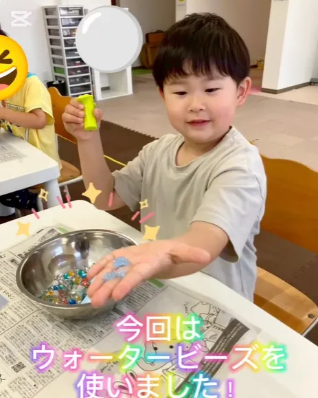 杜のつぐみ療育園 新田東園/ウォータービーズ感触遊び🎵