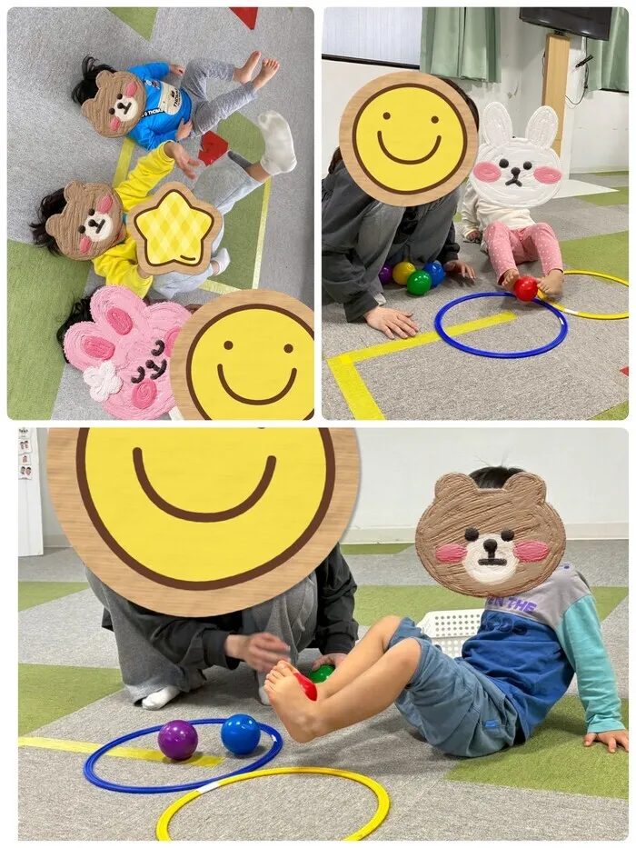 ハッピースマイル北堀江～音楽を主体とした児童発達支援・学習特化型放課後等デイサービス～/児童発達支援　足裏ボールキャッチ🥰