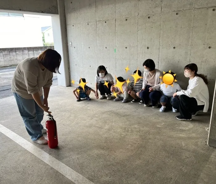 てらぴぁぽけっと東松山教室/消火訓練（消火器ってどんなもの？）