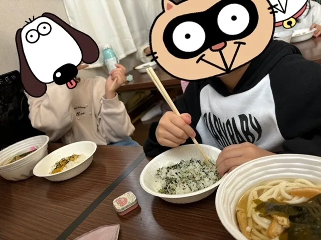 放課後等デイサービスBA-NAはぐらざき/クッキング　うどん・かやくご飯