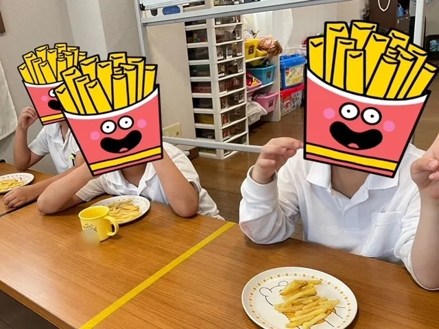 放課後等デイサービスBA-NAはぐらざき/おやつの時間　フライドポテト🍟