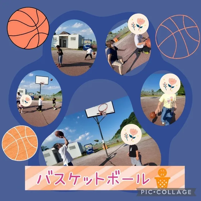 こどもみらいアイビー向陽台/本物🏀バスケットコートで練習だぁ～🏀