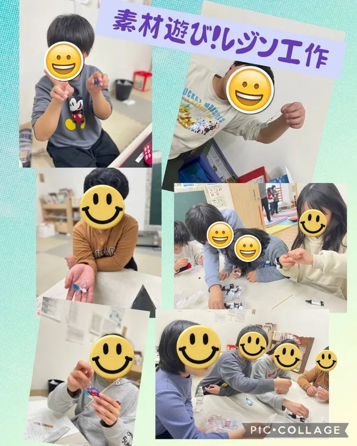 こどもみらいアイビー向陽台/素材遊び！レジン工作！