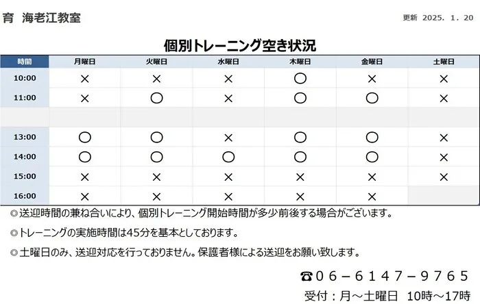 【言語聴覚士の個別あり】　育＜はぐくみ＞　海老江教室/海老江教室　空き状況のお知らせ🎈