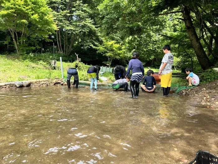 ジーニアスの卵/マス🐟の掴み取り〜🖐️💦